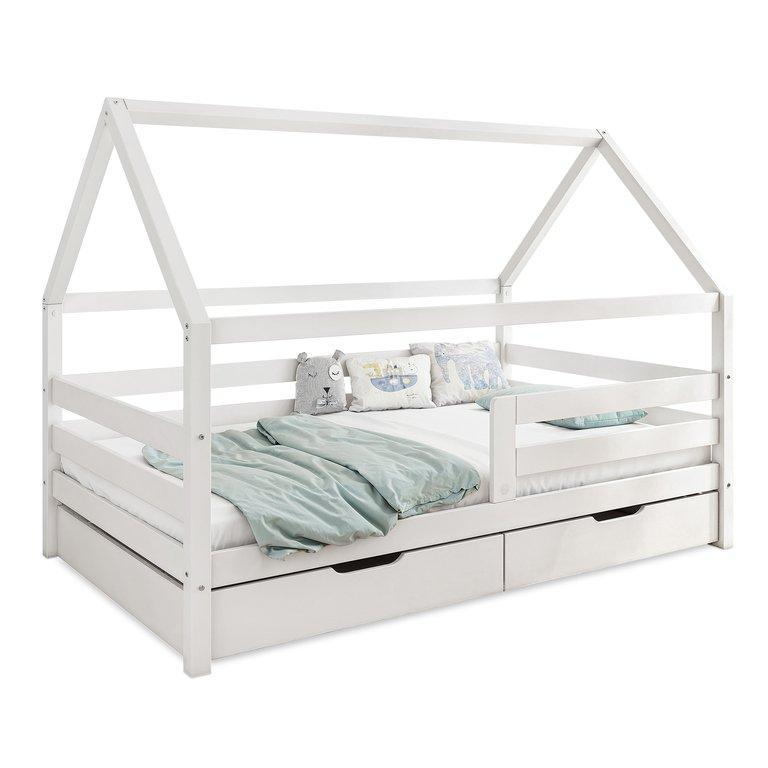 Hausbett mit Doppelschublade