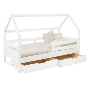 Hausbett mit Doppelschublade
