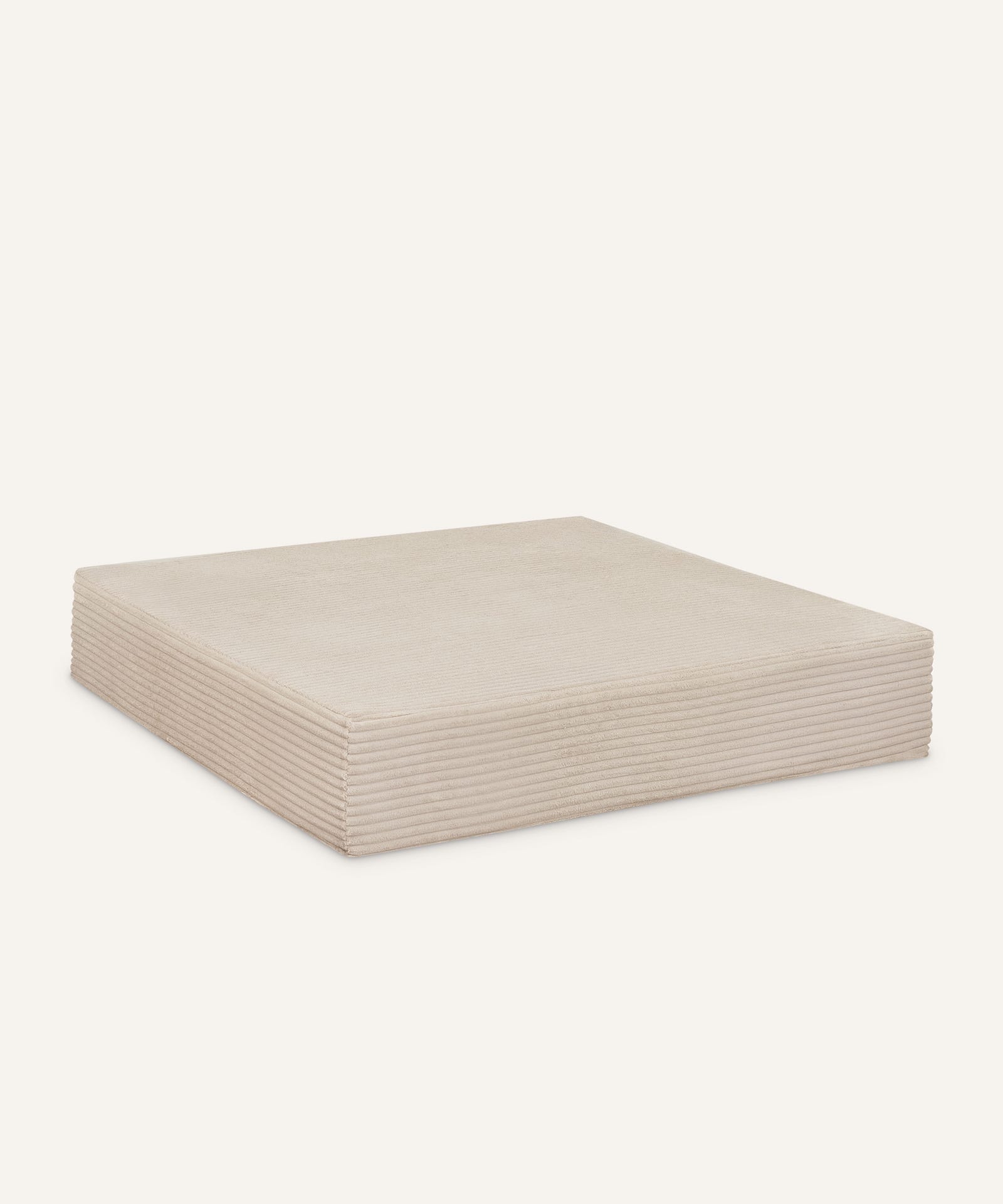 Hüpfpolster Cord in Natur.