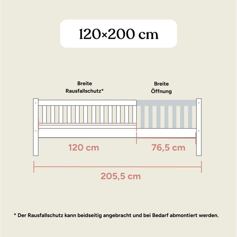Kinderbett Livo mit Bettkasten | Buche Natur | 120x200 cm