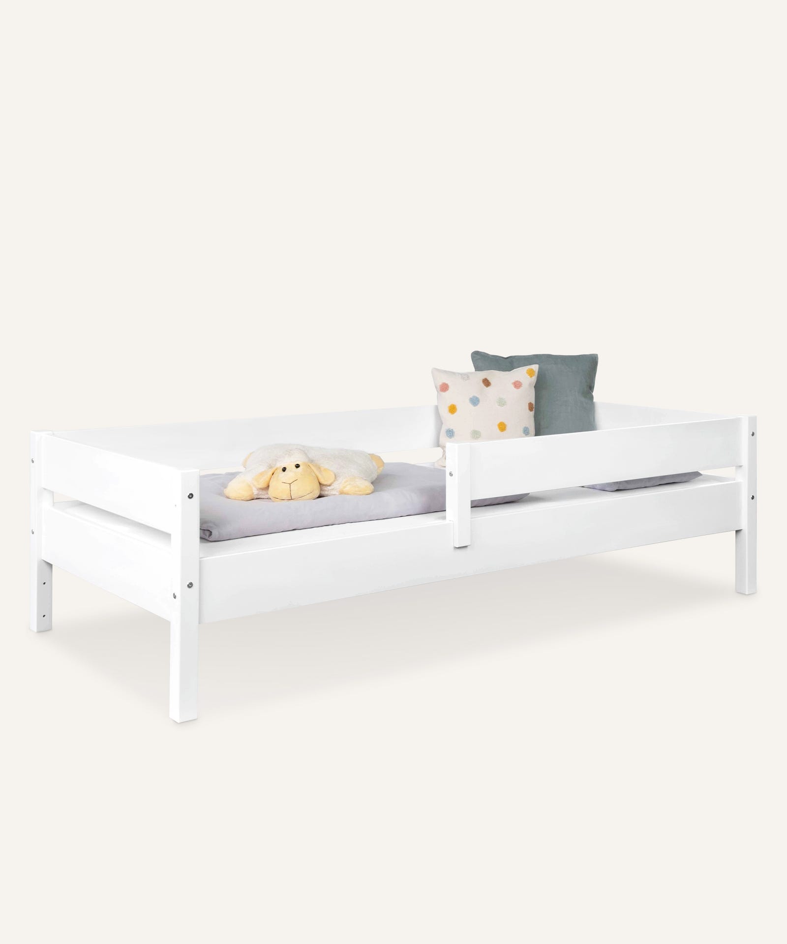 Ehrenkind Kinderbett Buche ohne Zubehör weiß 90 × 200 cm.