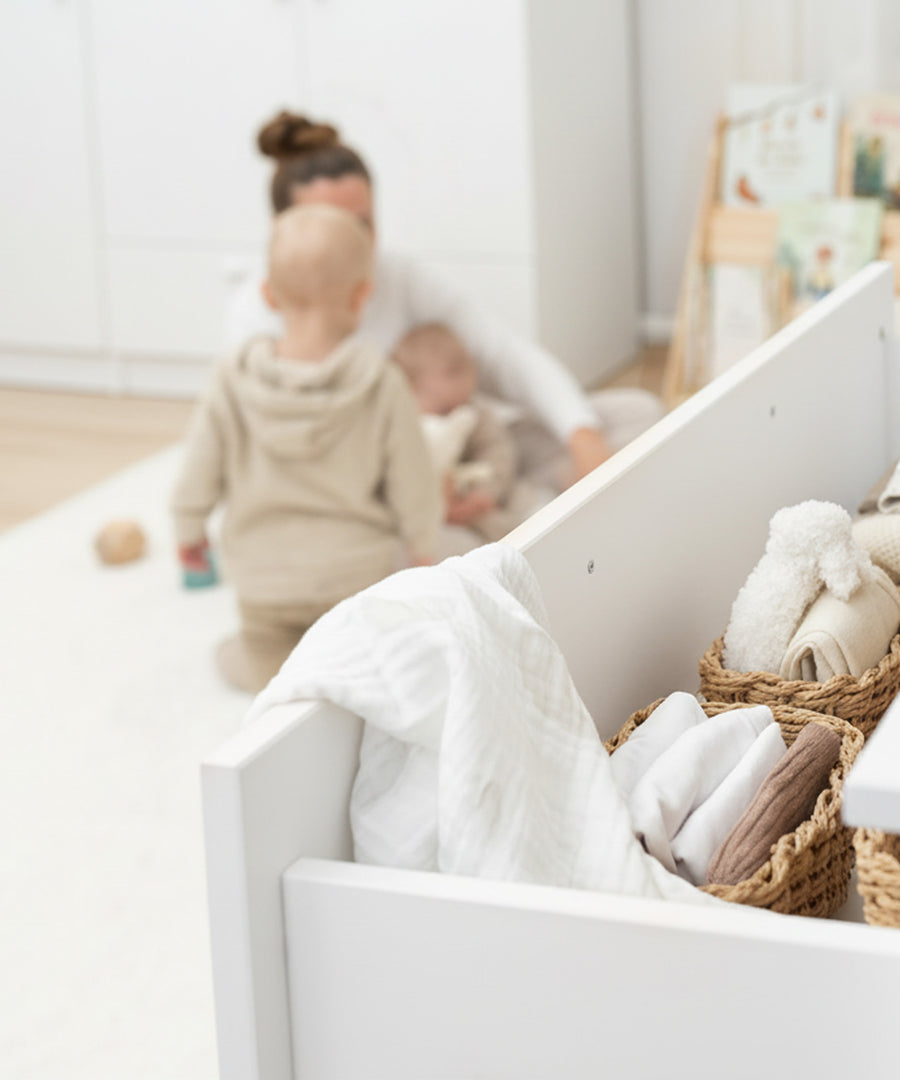 Die geräumigen Schubladen schaffen übersichtliche Ordnung.