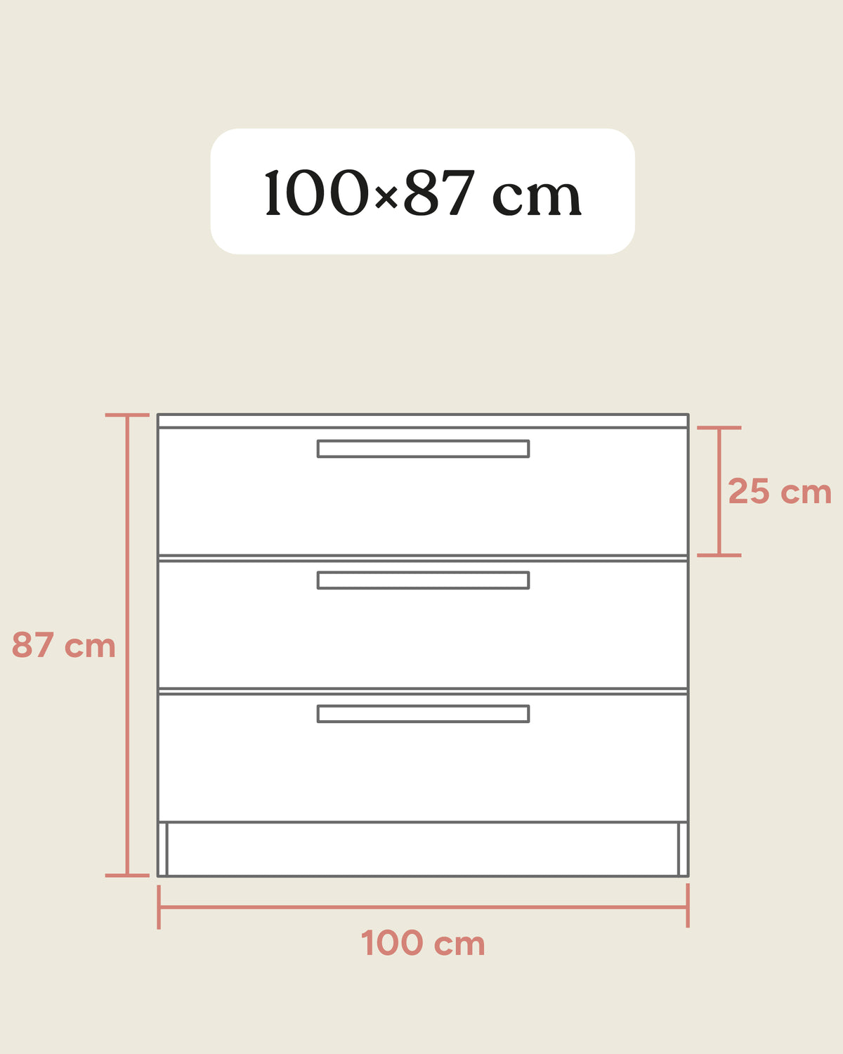 Größengrafik Kommode Frontal.