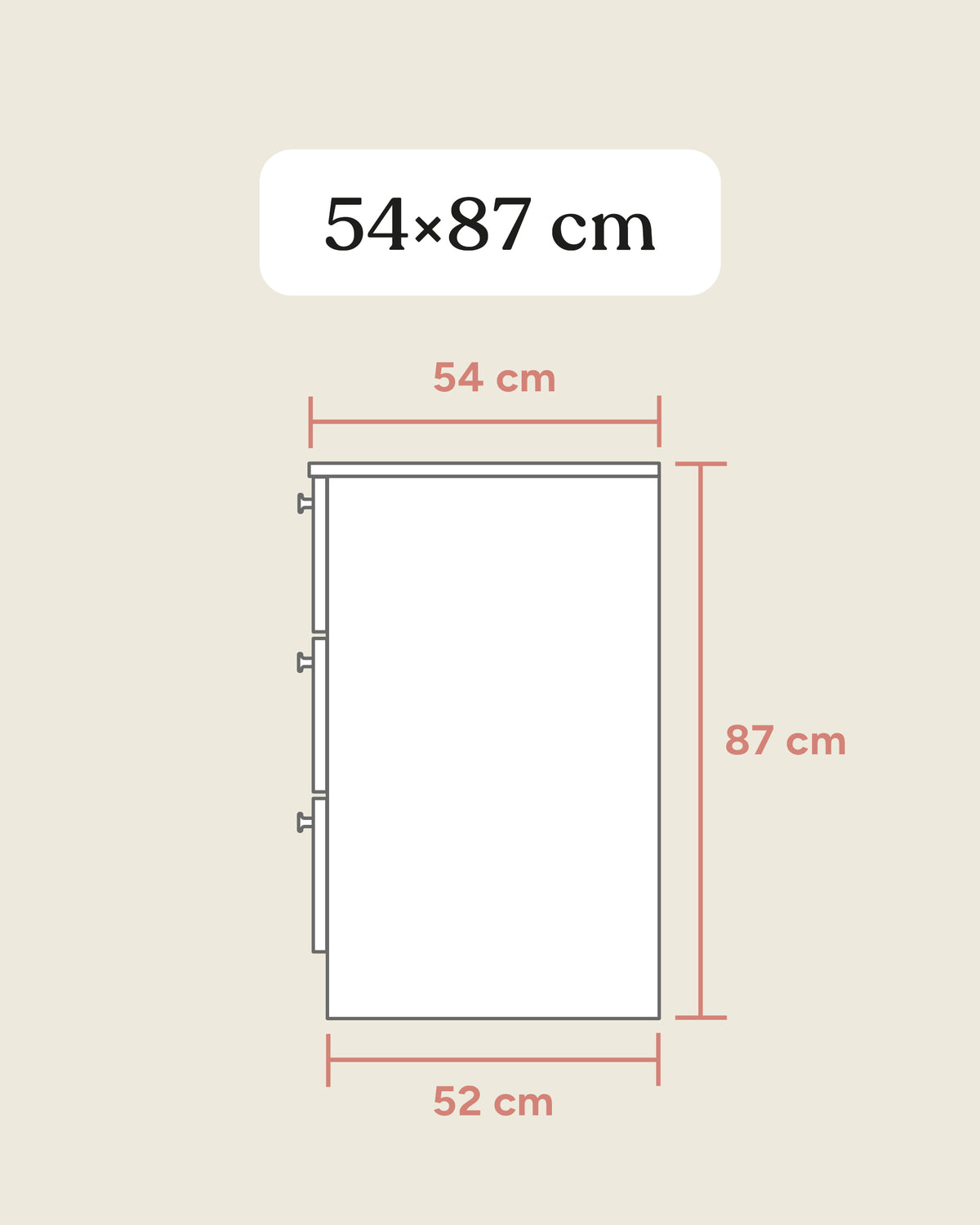 Größengrafik Kommode Seitlich.