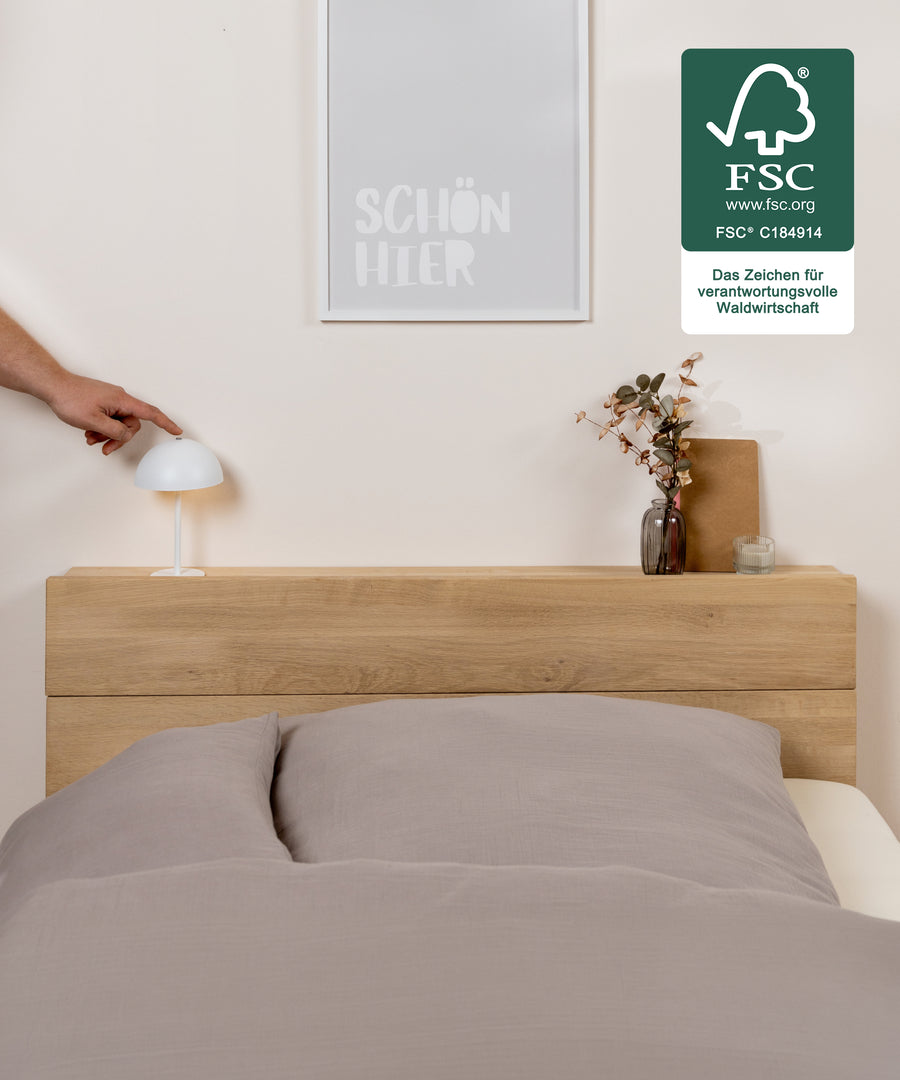 Das Kopfteil Plano ist FSC zertifiziert.