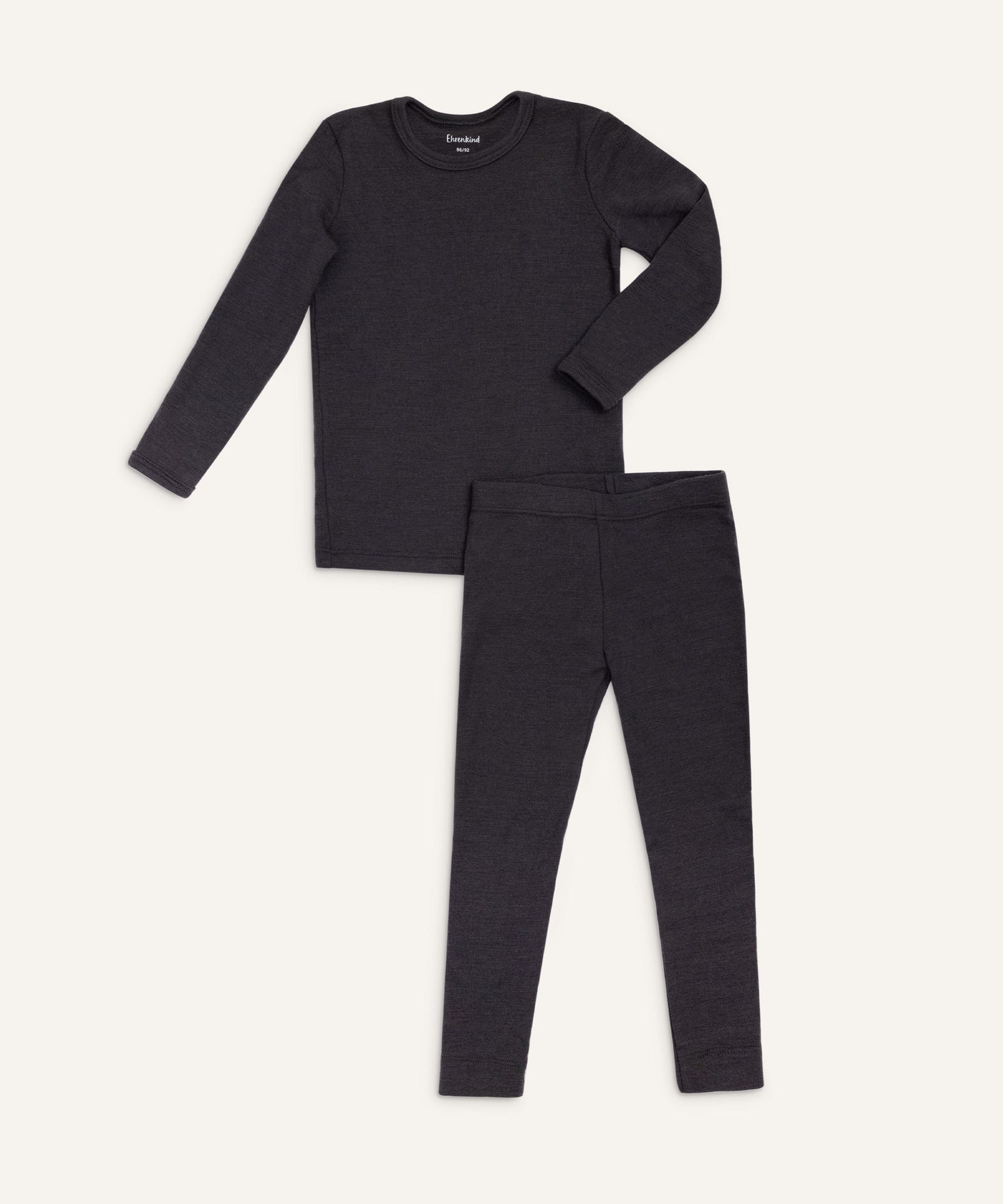 Merino Unterwäsche Set anthrazit.