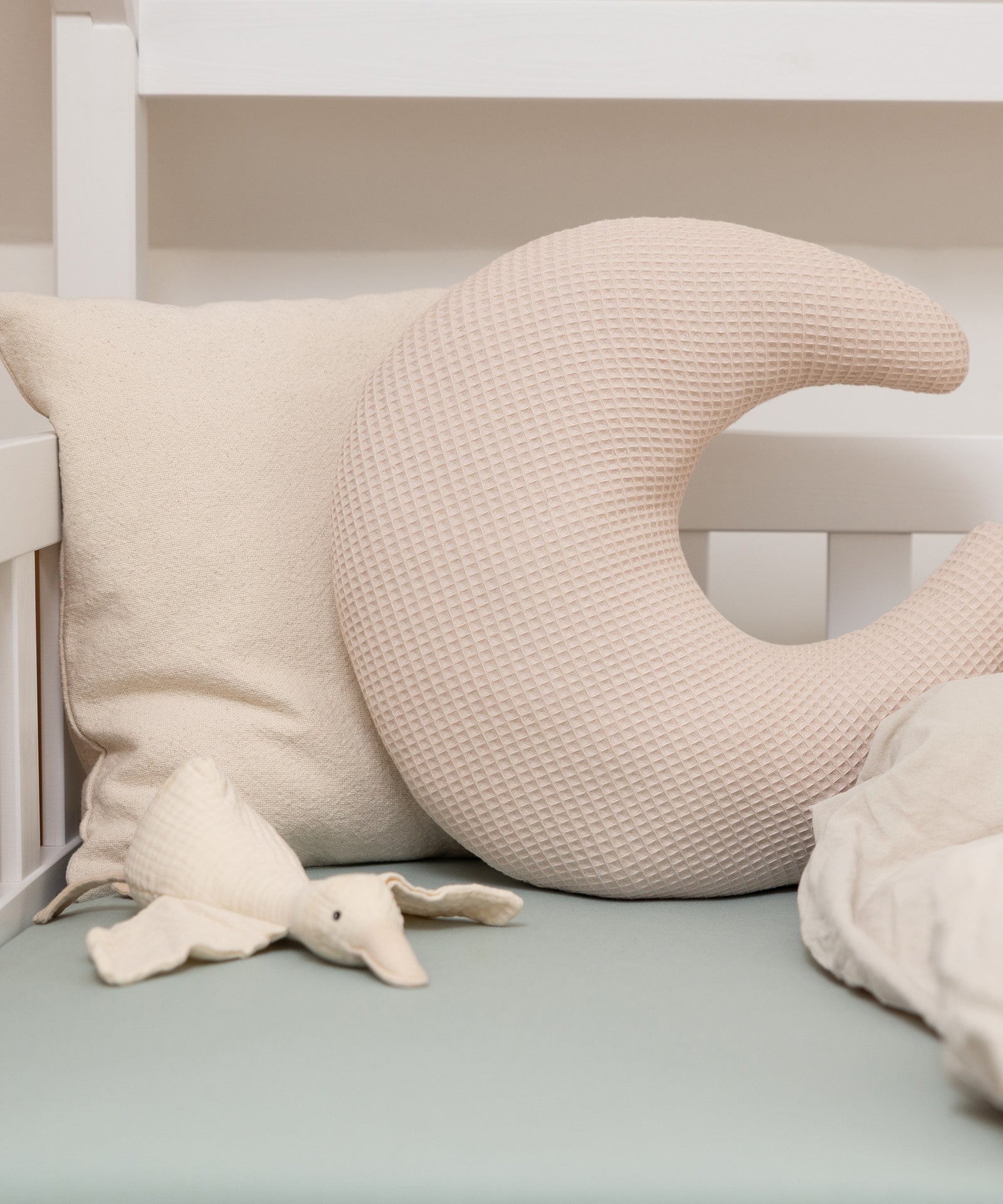 kuschelkissen schlafsack Kuschel- & Dekokissen Mond für Kinder in Waffelpiqué