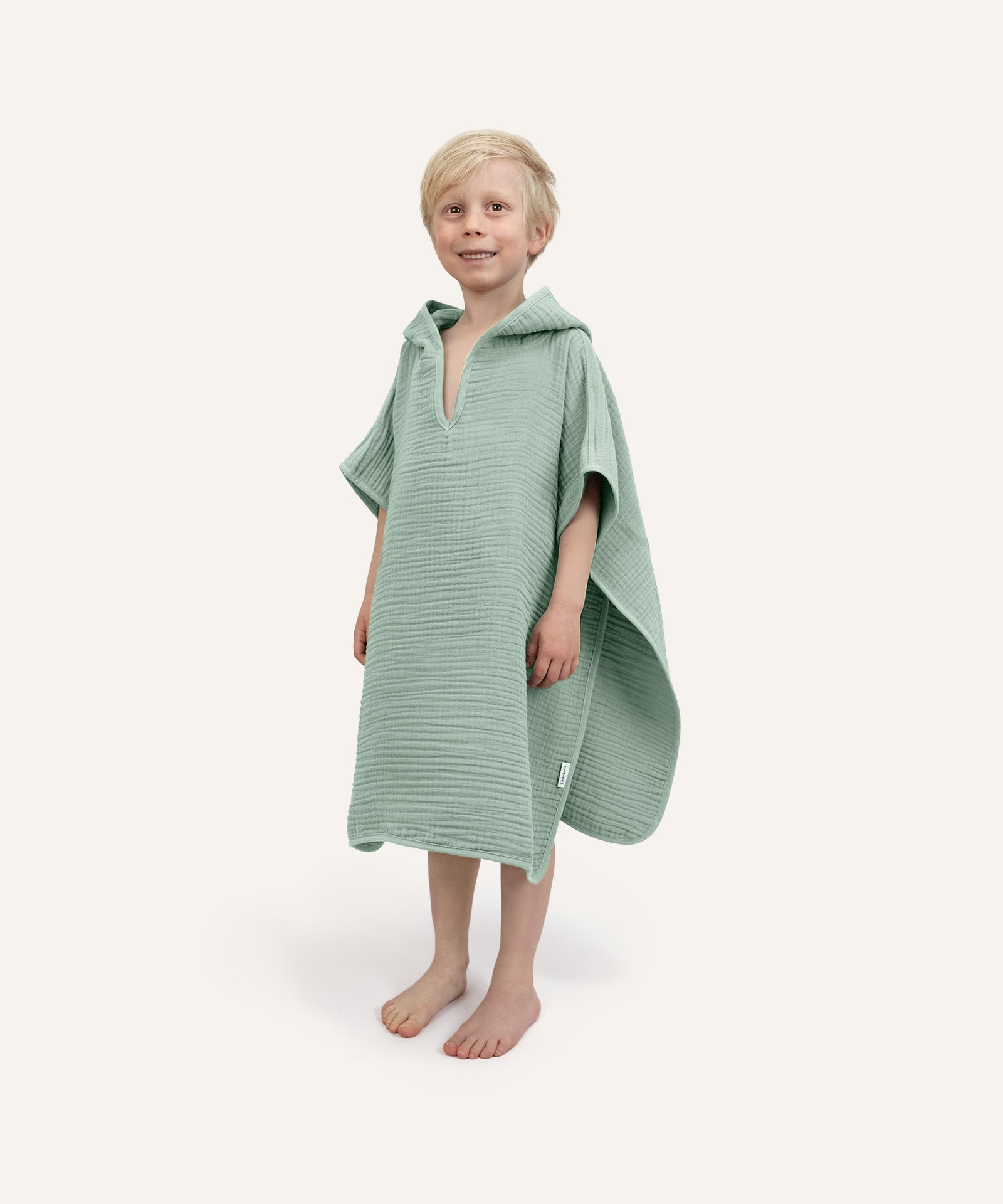 Musselin Badeponcho Jade.