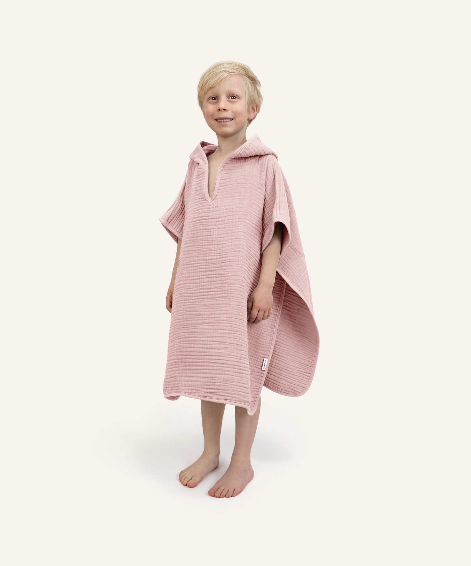 Musselin Badeponcho Rosé.