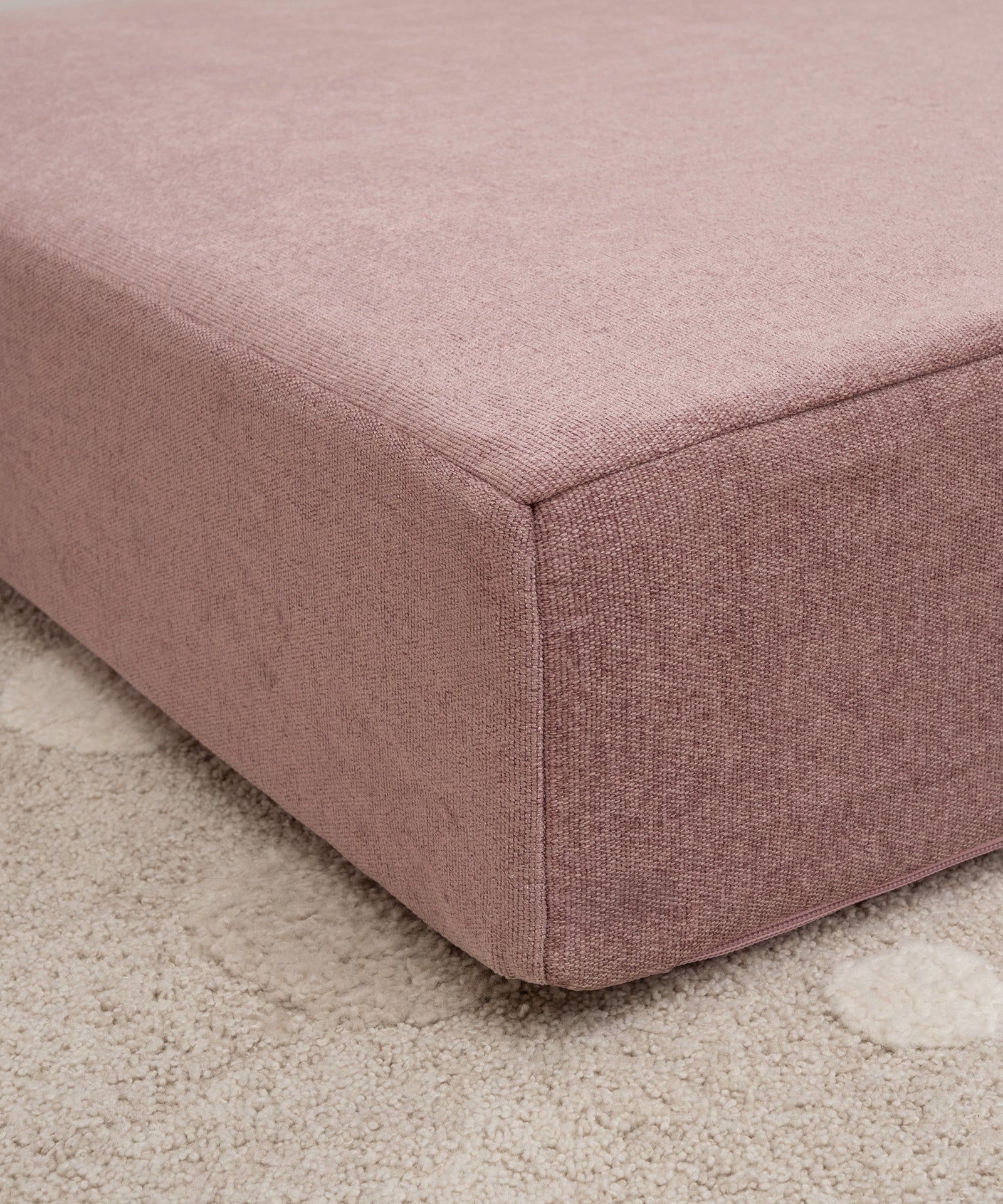 Detailaufnahme Hüpfpolster Web Altrosa.