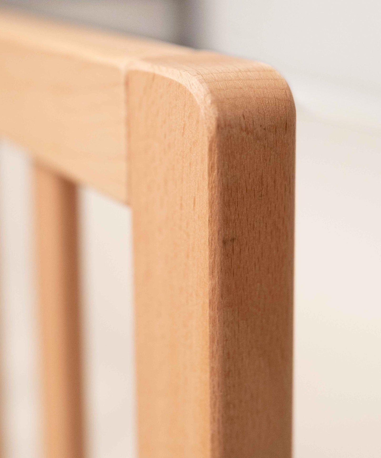 Nahaufnahme Rausfallschutz in Buche Natur.