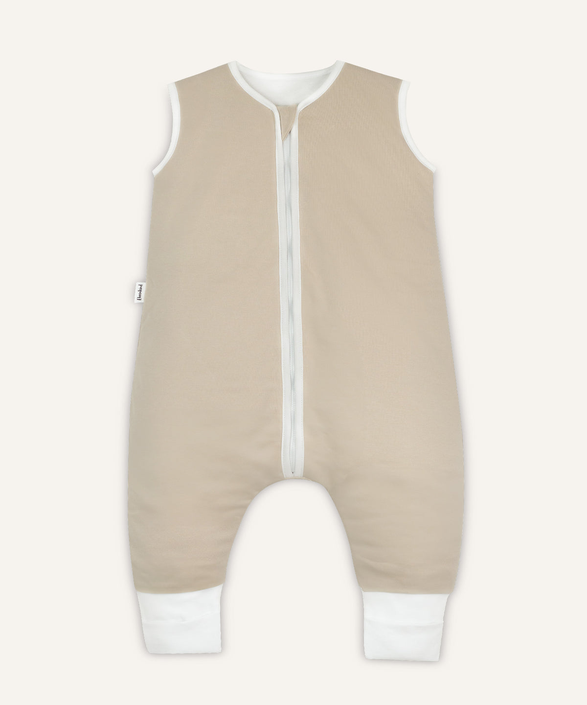 Schlafsack mit Beinen ganzjährig Beige.