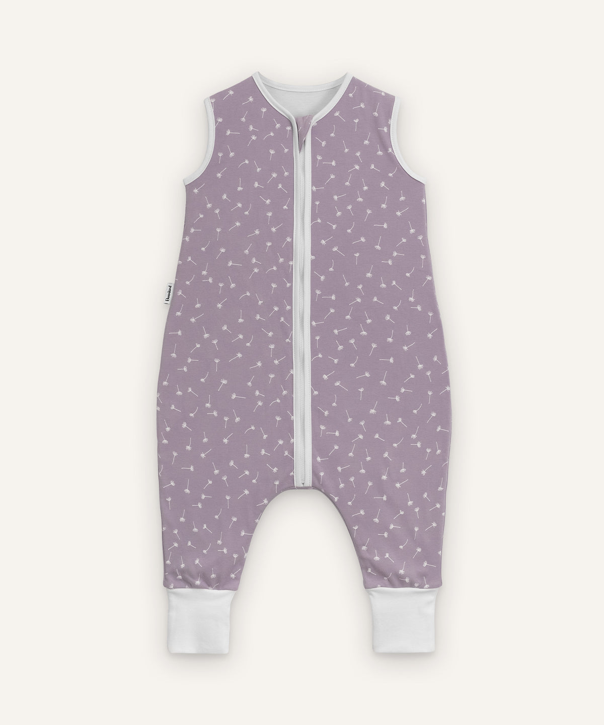 Schlafsack mit Beinen ganzjährig Flieder Pusteblume.