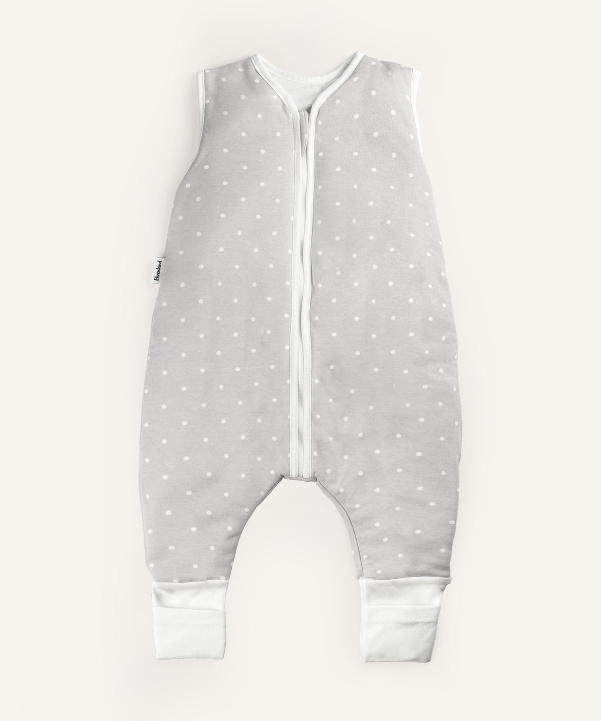 Schlafsack mit Beinen ganzjährig Grau weiße Sterne.