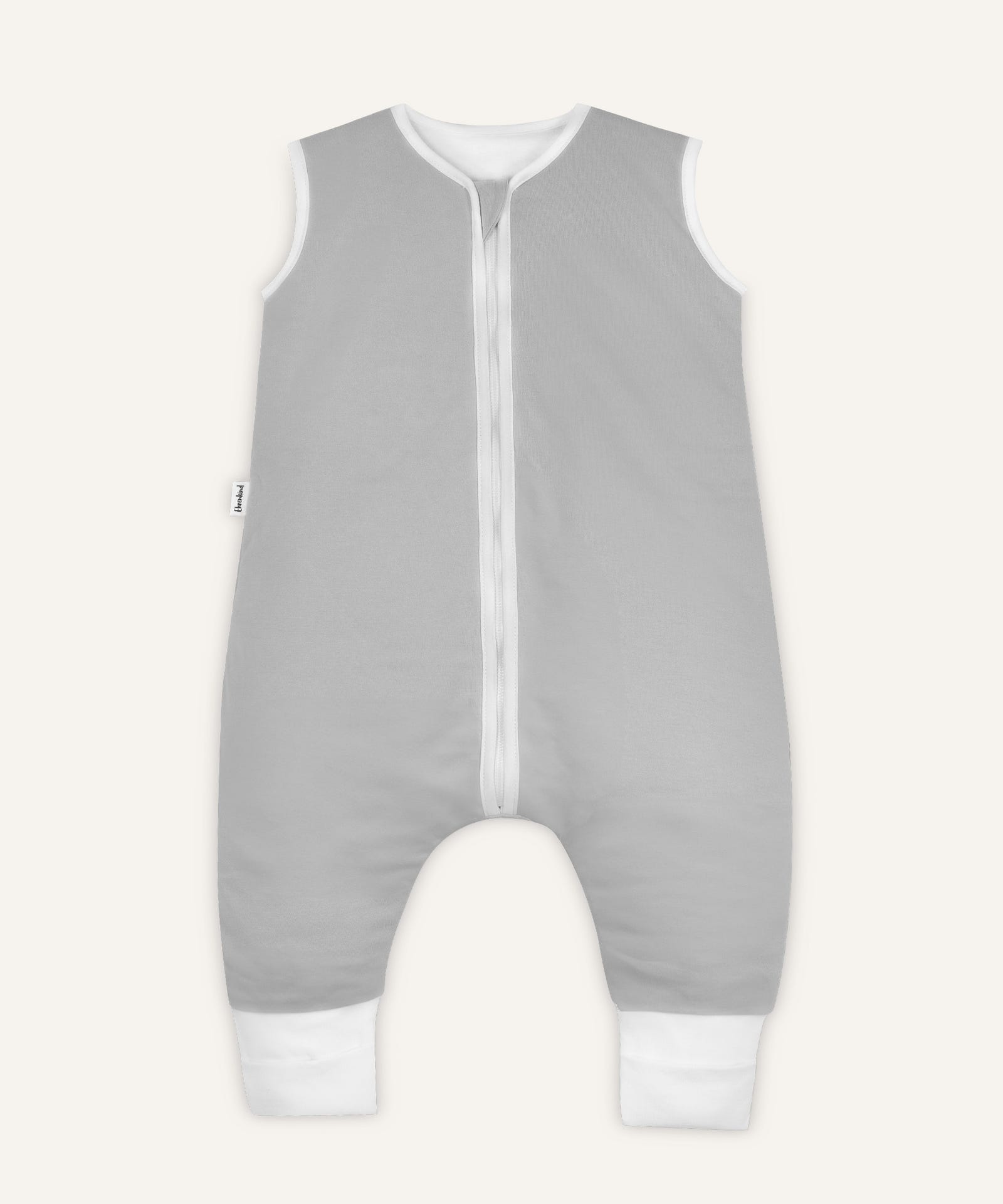 Schlafsack mit Beinen ganzjährig Hellgrau.