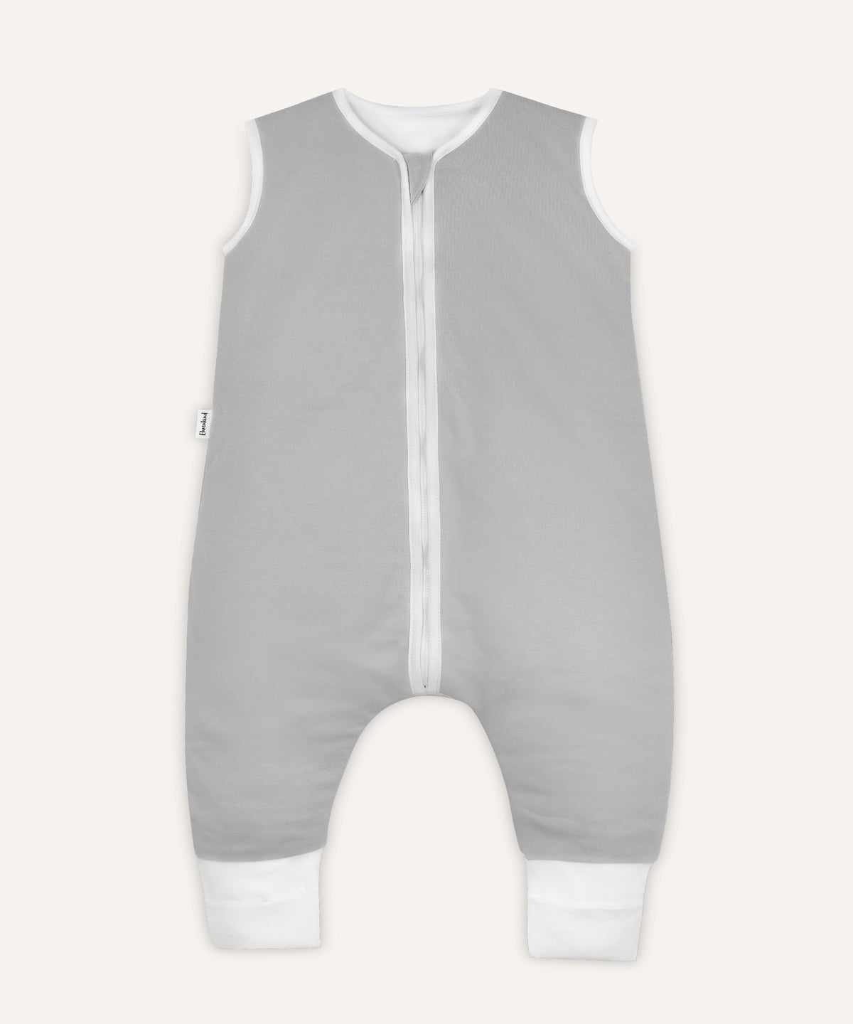 Schlafsack mit Beinen ganzjährig Hellgrau.