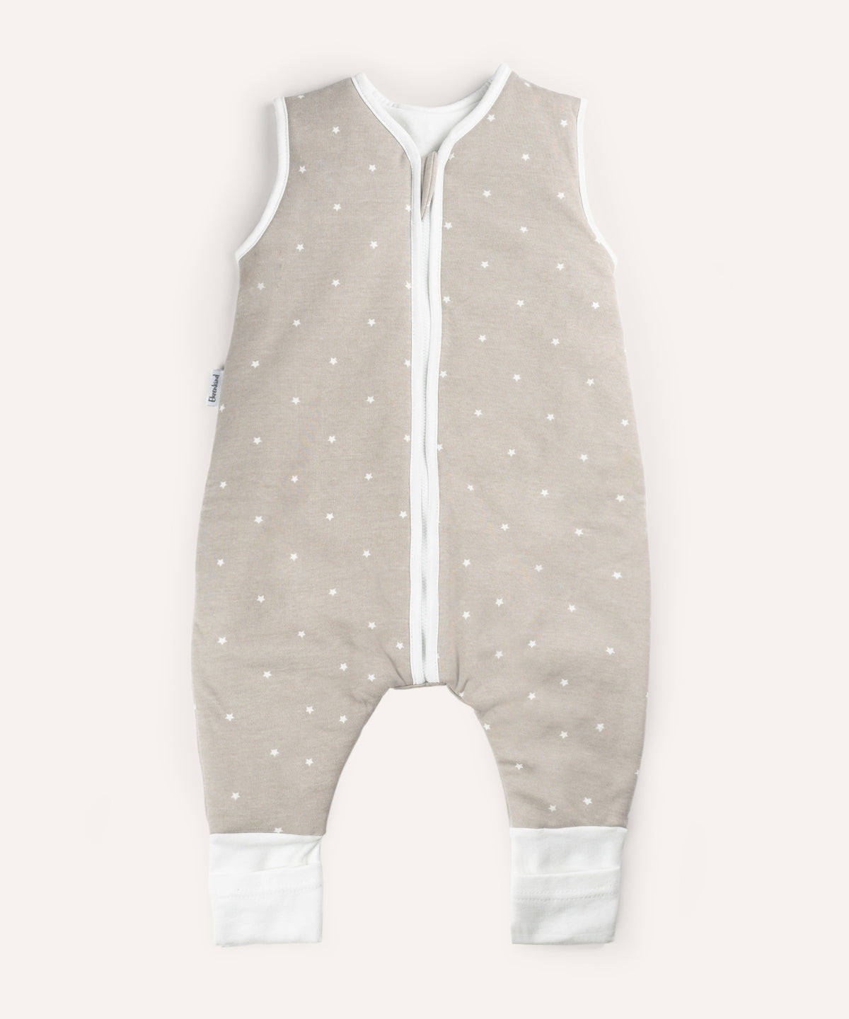 Schlafsack mit Beinen ganzjährig Taupe.