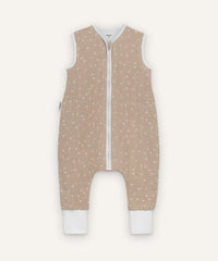 Schlafsack mit Beinen Musselin ganzjährig Beige Pusteblume.