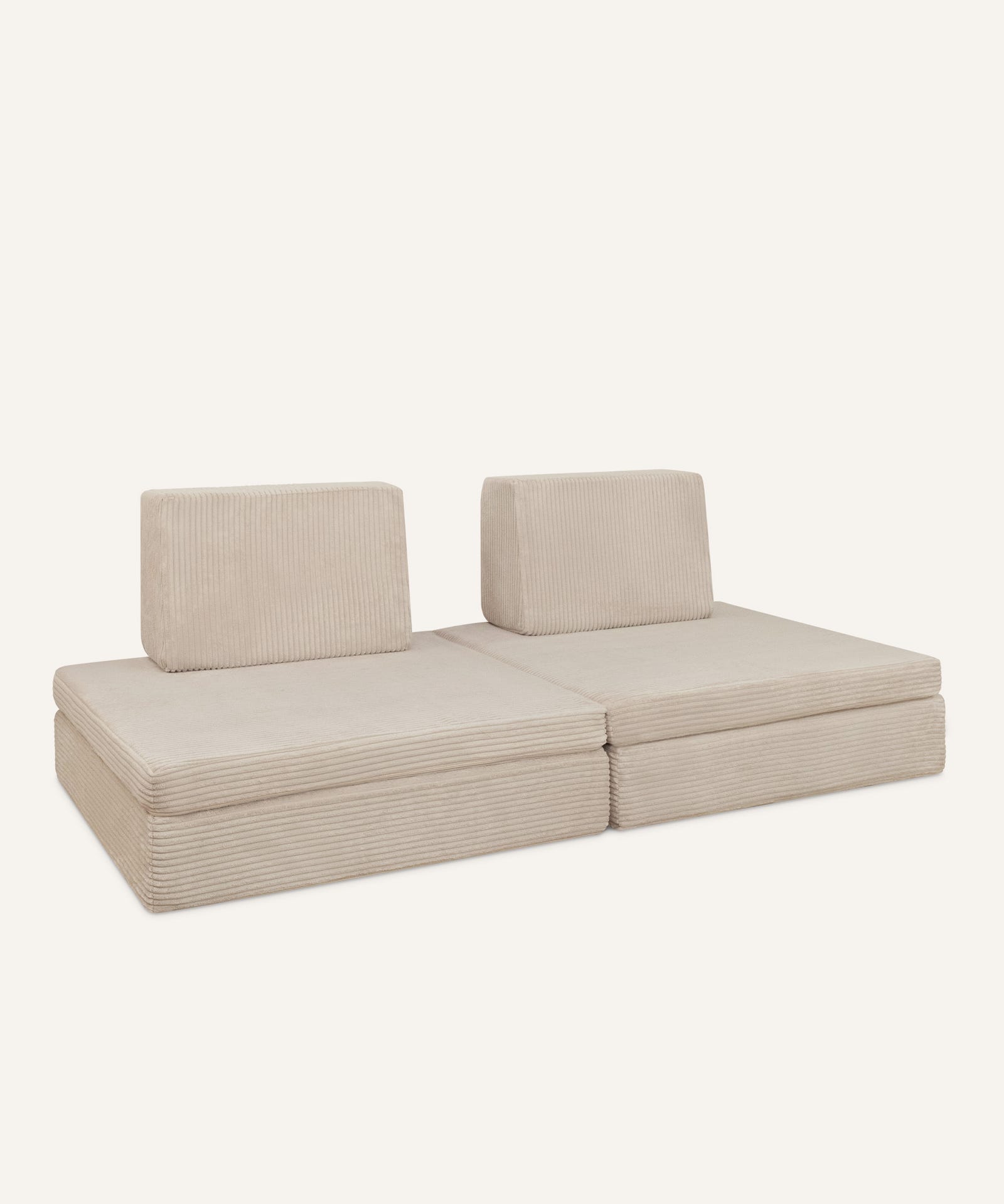 Spielsofa Cord in Natur.