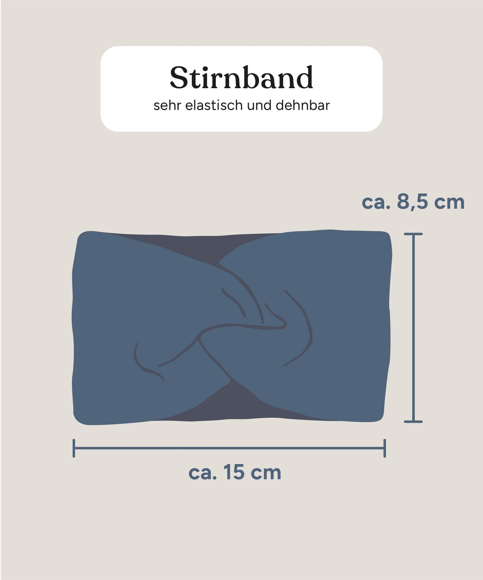 Größengrafk Stirnband.