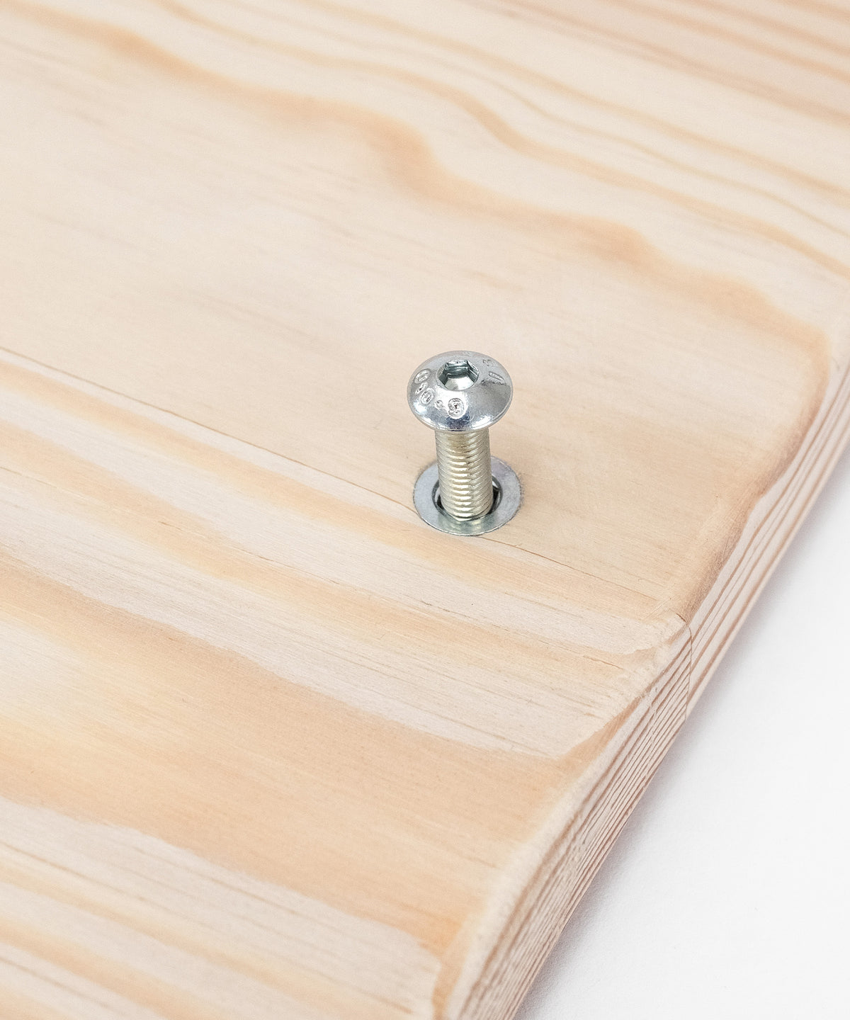 Tischplatte Holz Gewindeeinsatz Schraube.