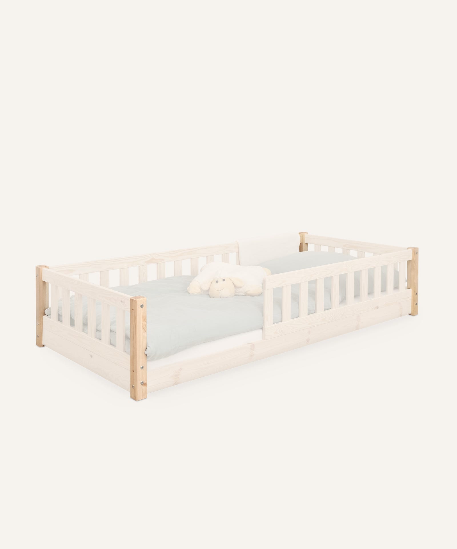 Umbauset zum Bodenbett Kiefer Natur.