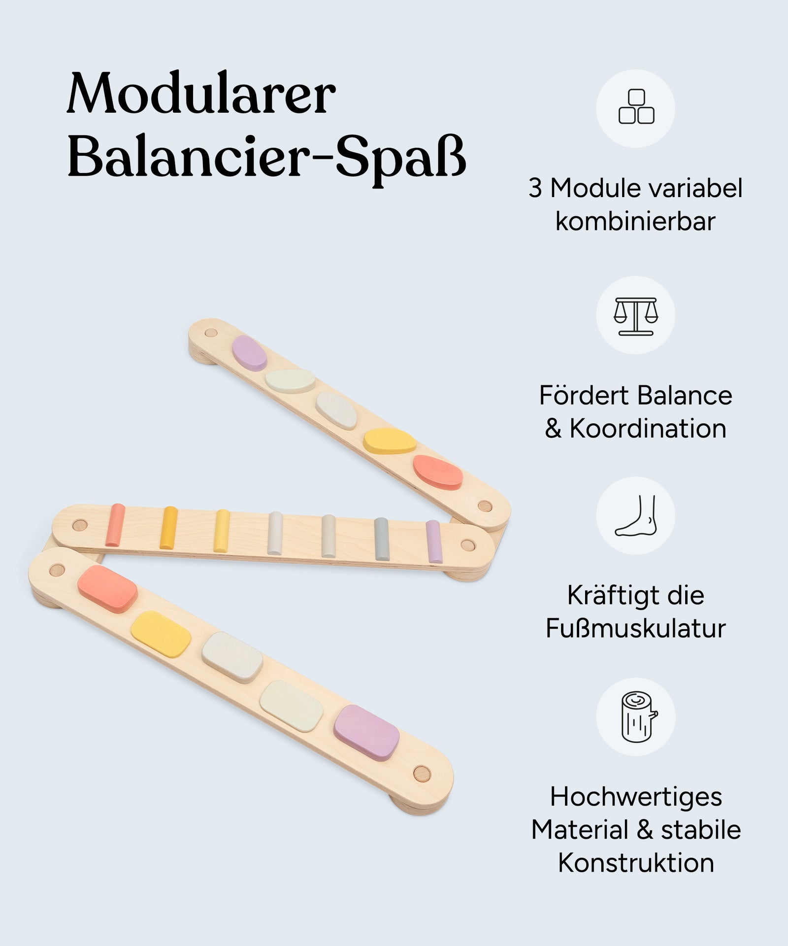 Balancierbalken Birke Ehrenkind USP-Grafik.