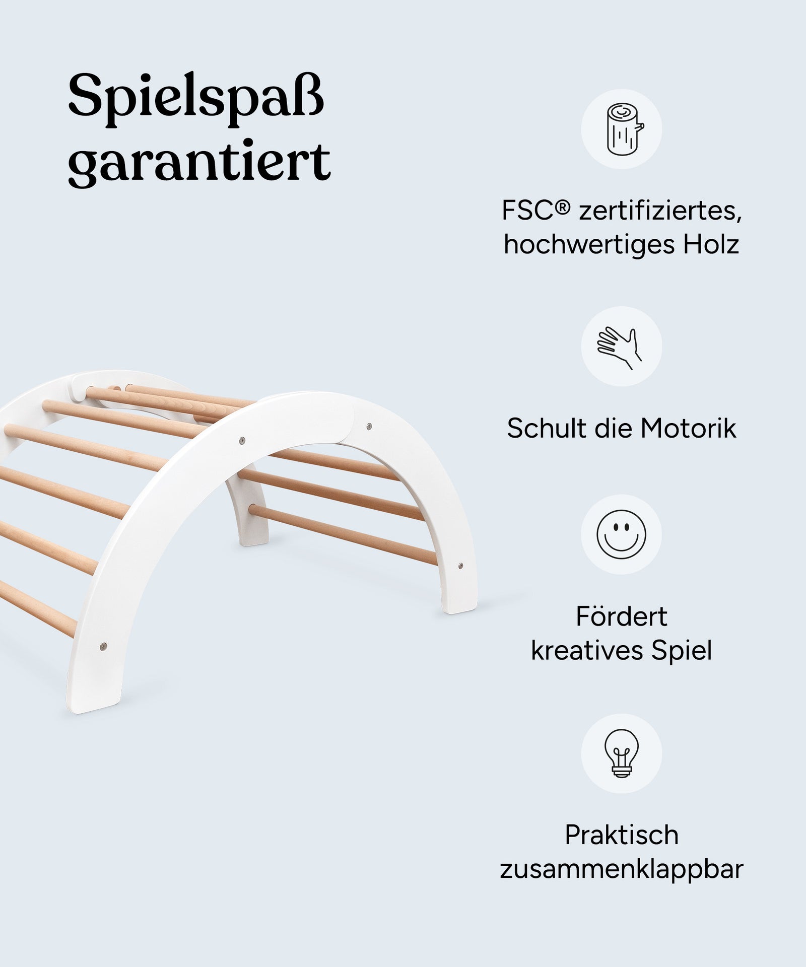 USP-Grafik Kletterbogen natur-weiß.