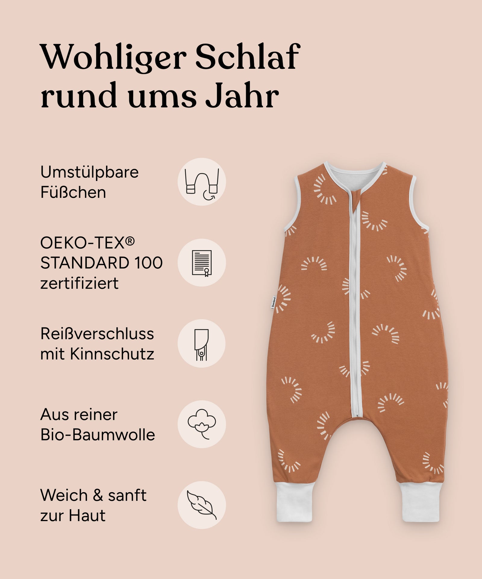 Vorteile 2.5 TOG Schlafsack ganzjährig