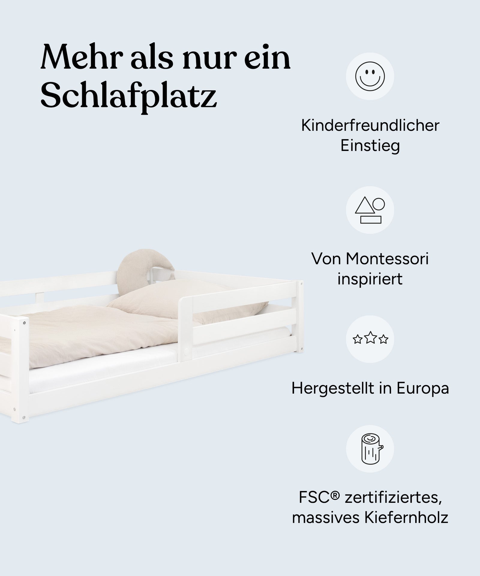 Bodenbett Sona  |  Kiefer Weiß