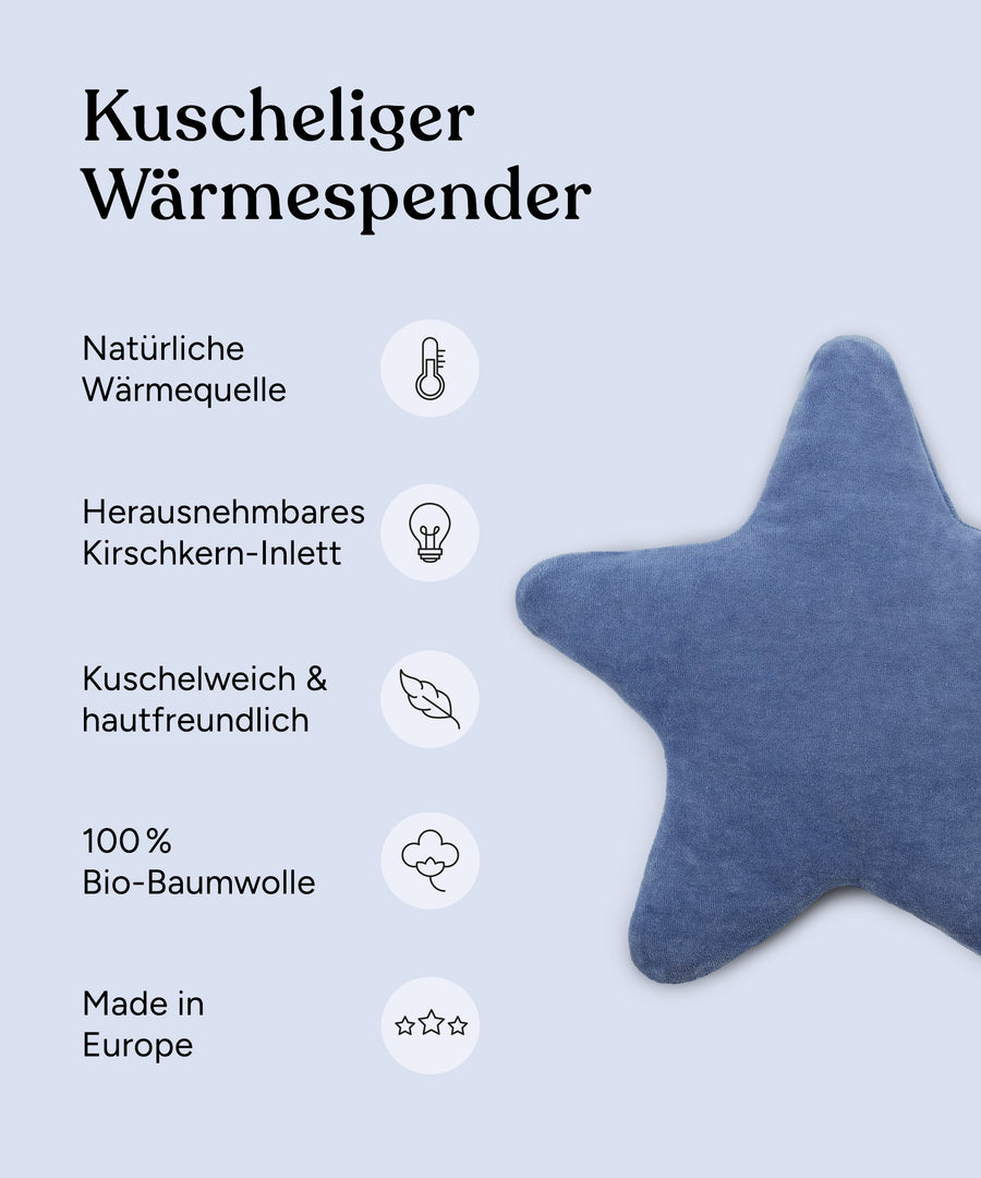 Vorteile Kirschkernkissen Sternform.