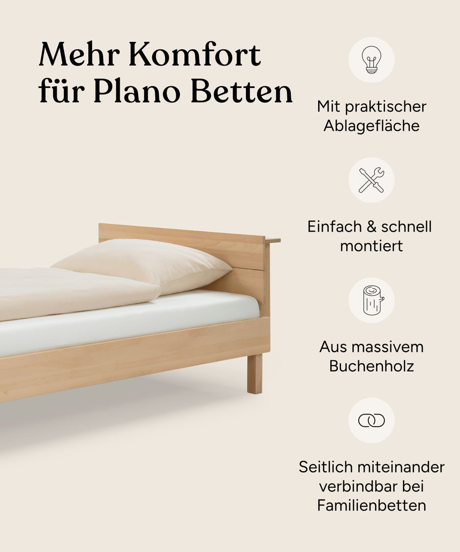 Vorteile Kopfteil Plano Buche.