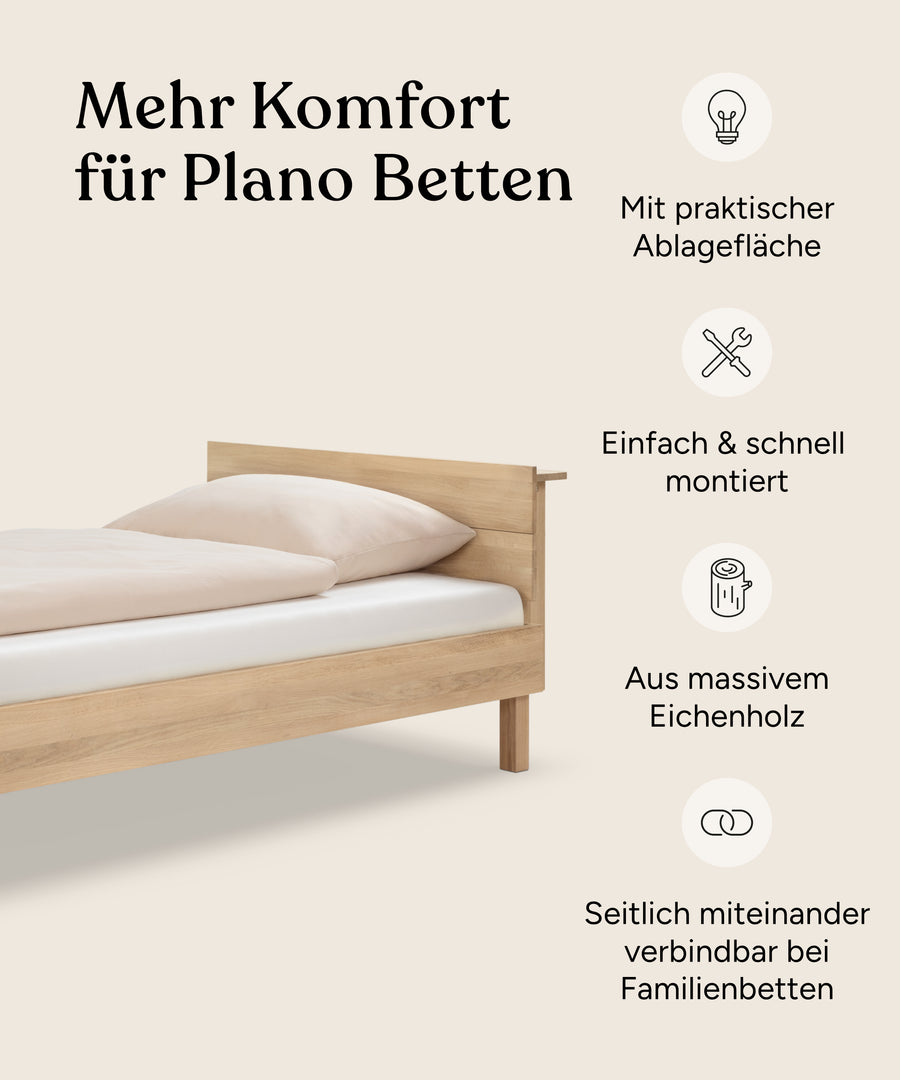 Vorteile Kopfteil Plano Eiche.