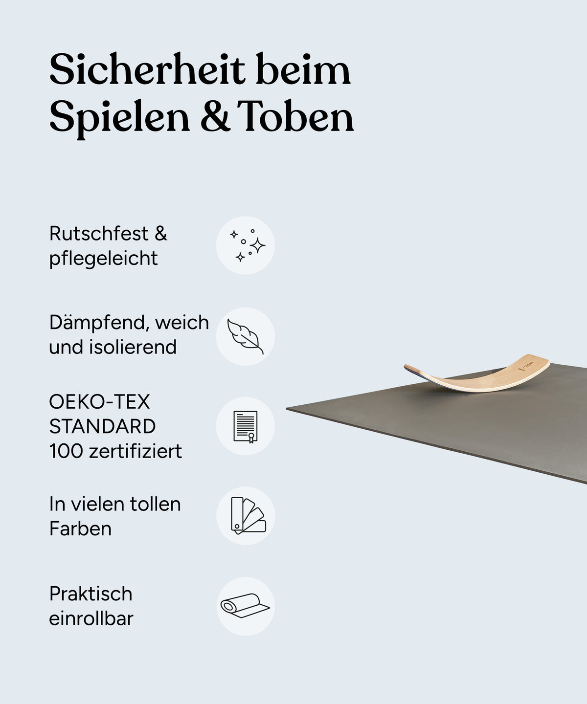 Vorteile Krabbelmatte Pro.