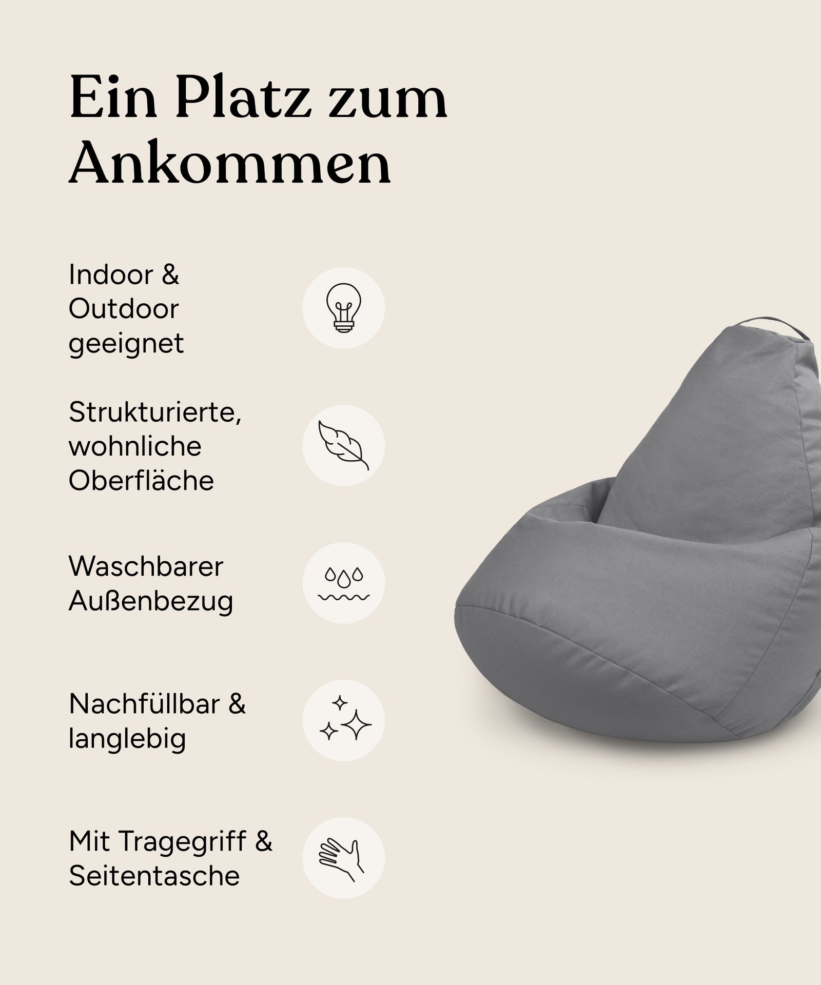 Vorteile Outdoor Sitzsack