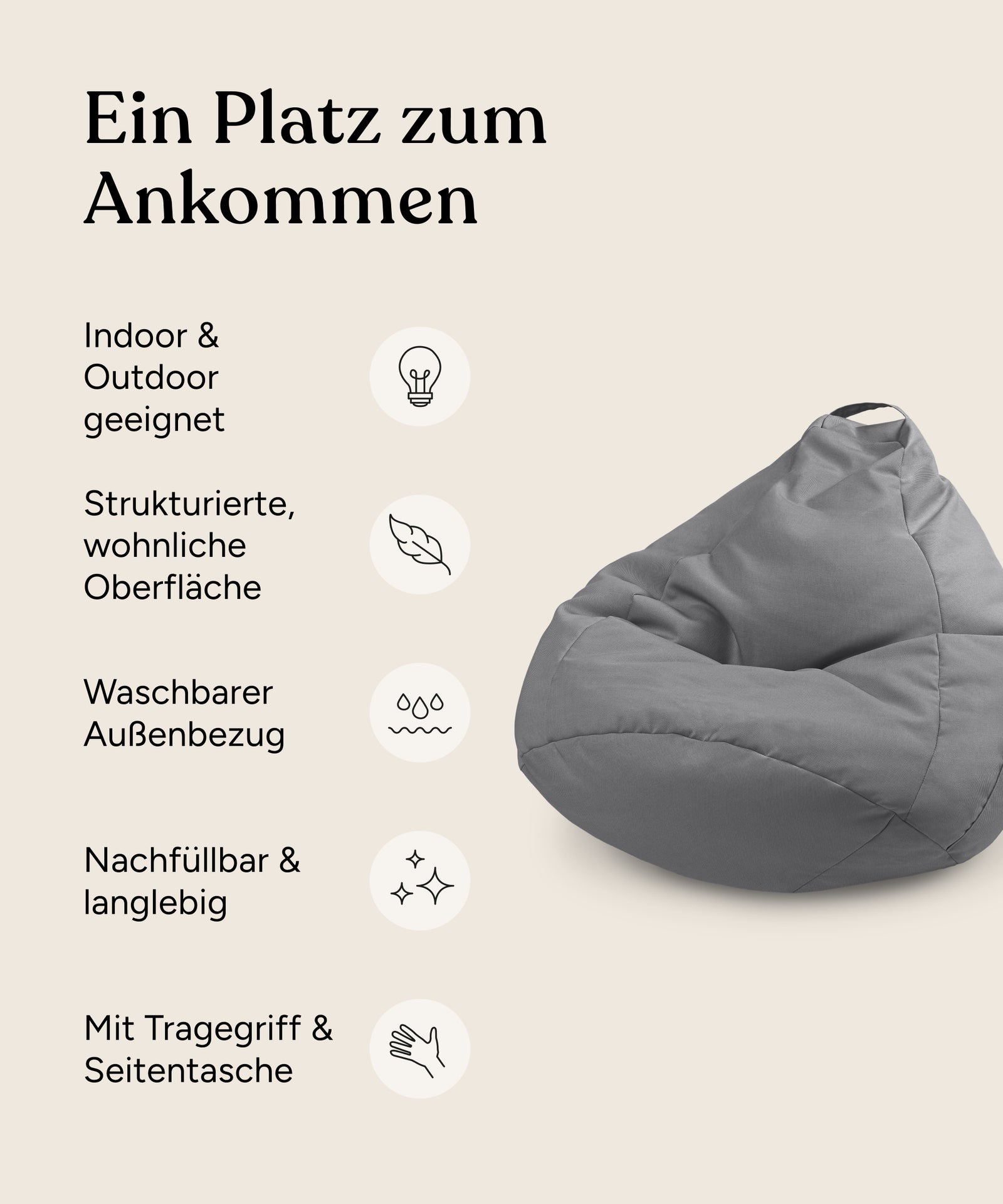Vorteile Outdoor Sitzsack.