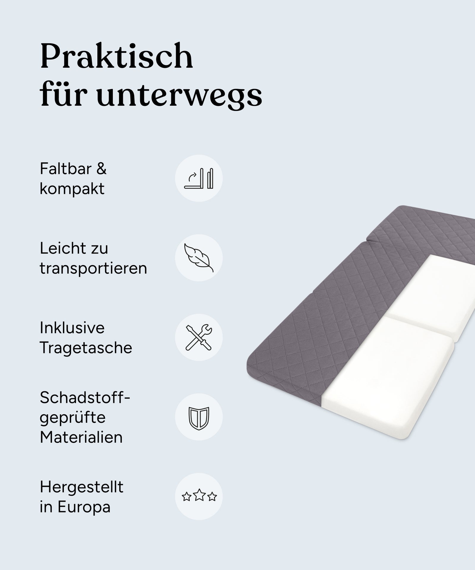 Vorteile der Reisematratze Go!