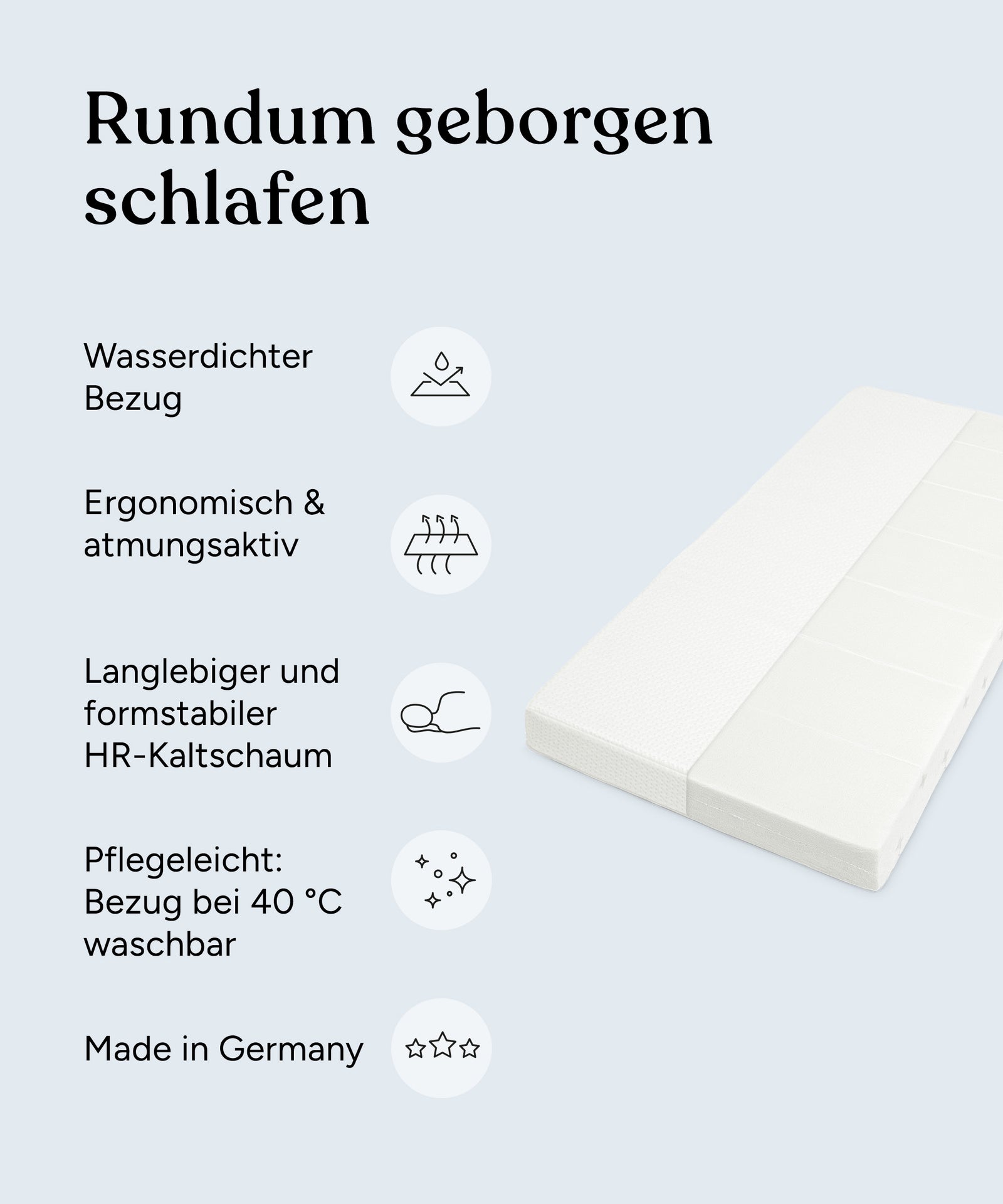 Vorteile wasserdichte Matratze.