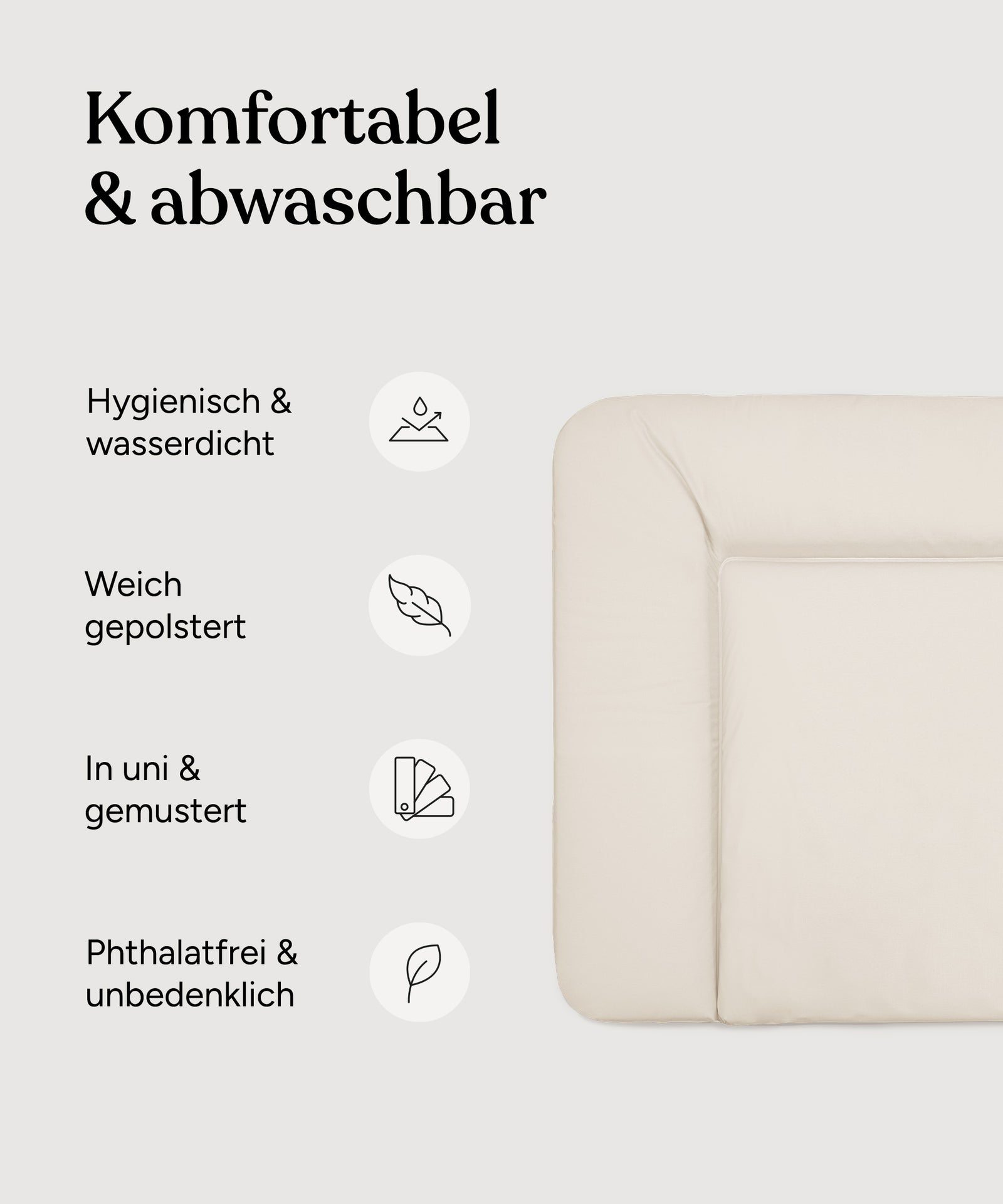 Vorteile Wickelauflage Abwaschbar.