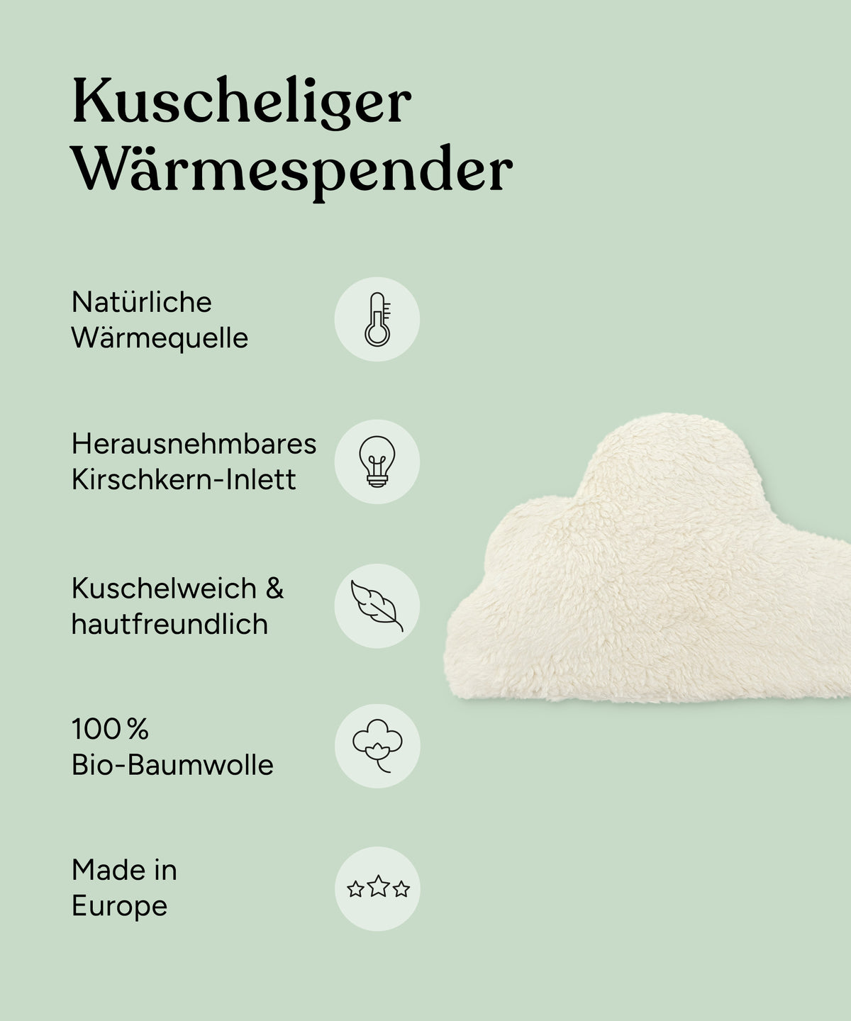 Vorteile von dem Kischkernkissen Wolke.