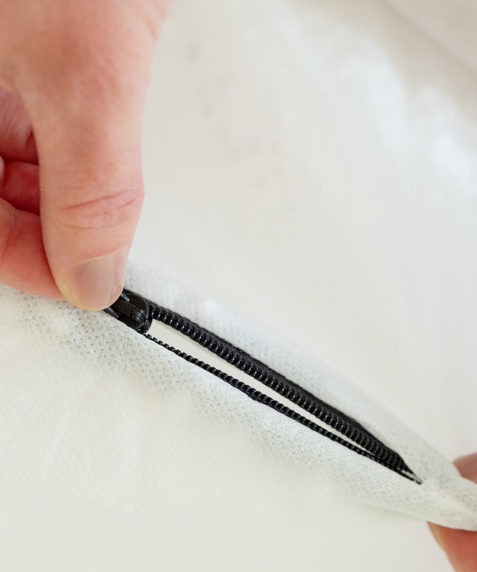 Reißverschluss des Innensacks.