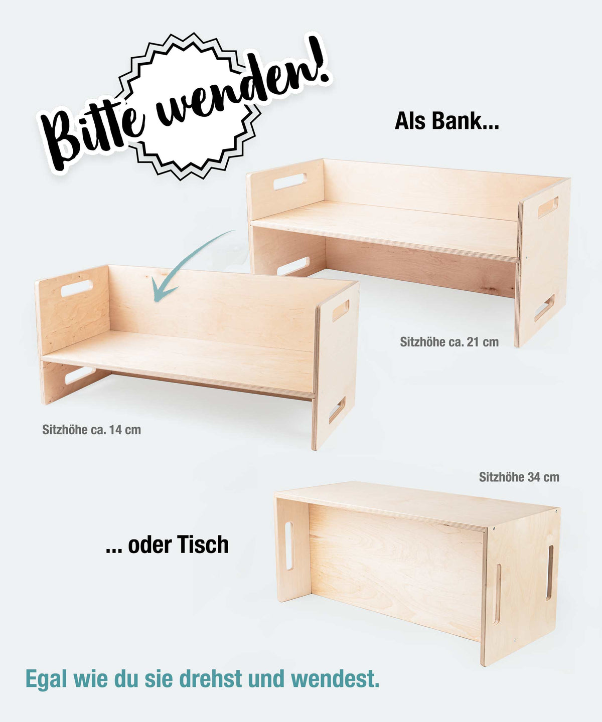 Bank weiß.