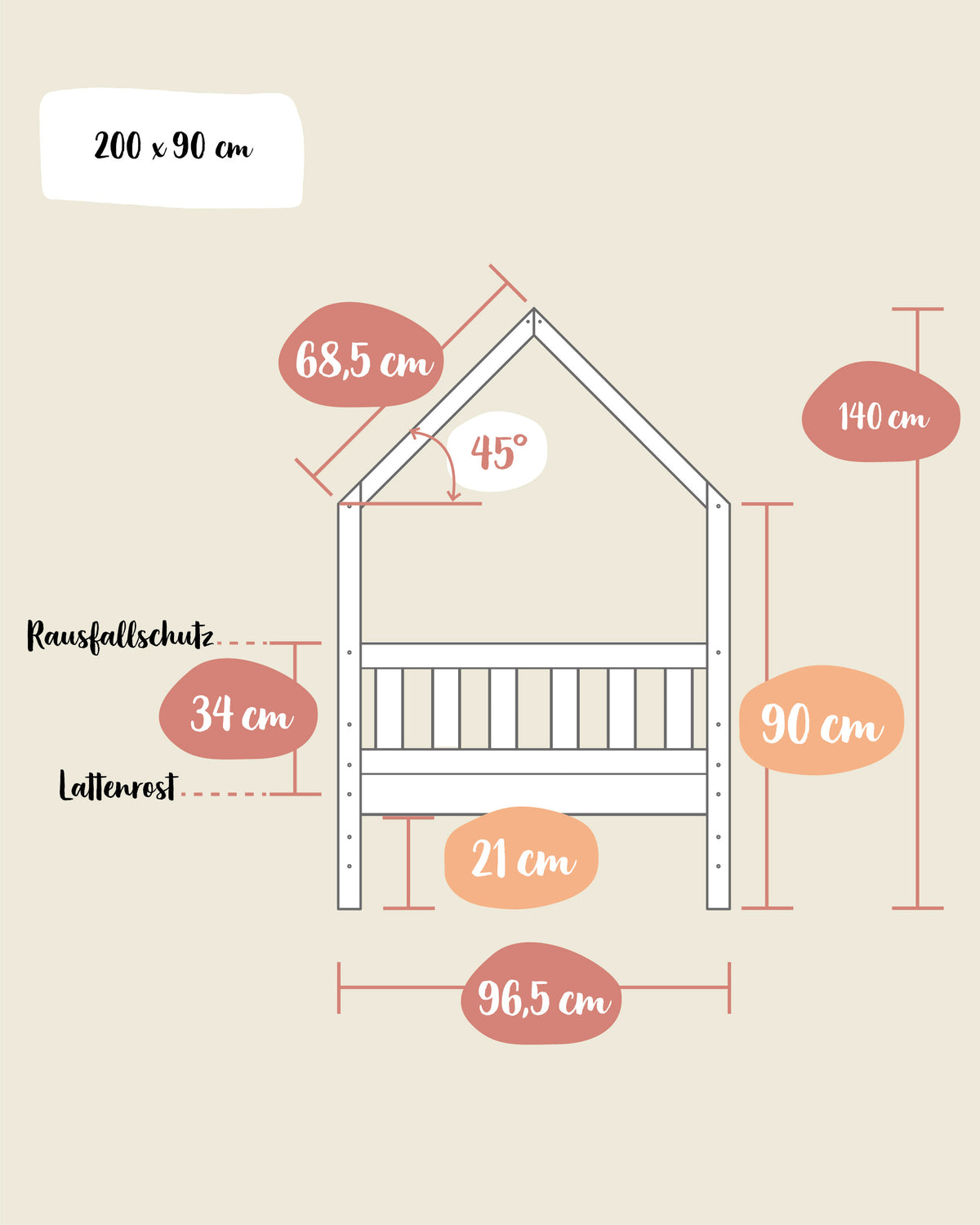 Hausbett Kiefer Zubehör.